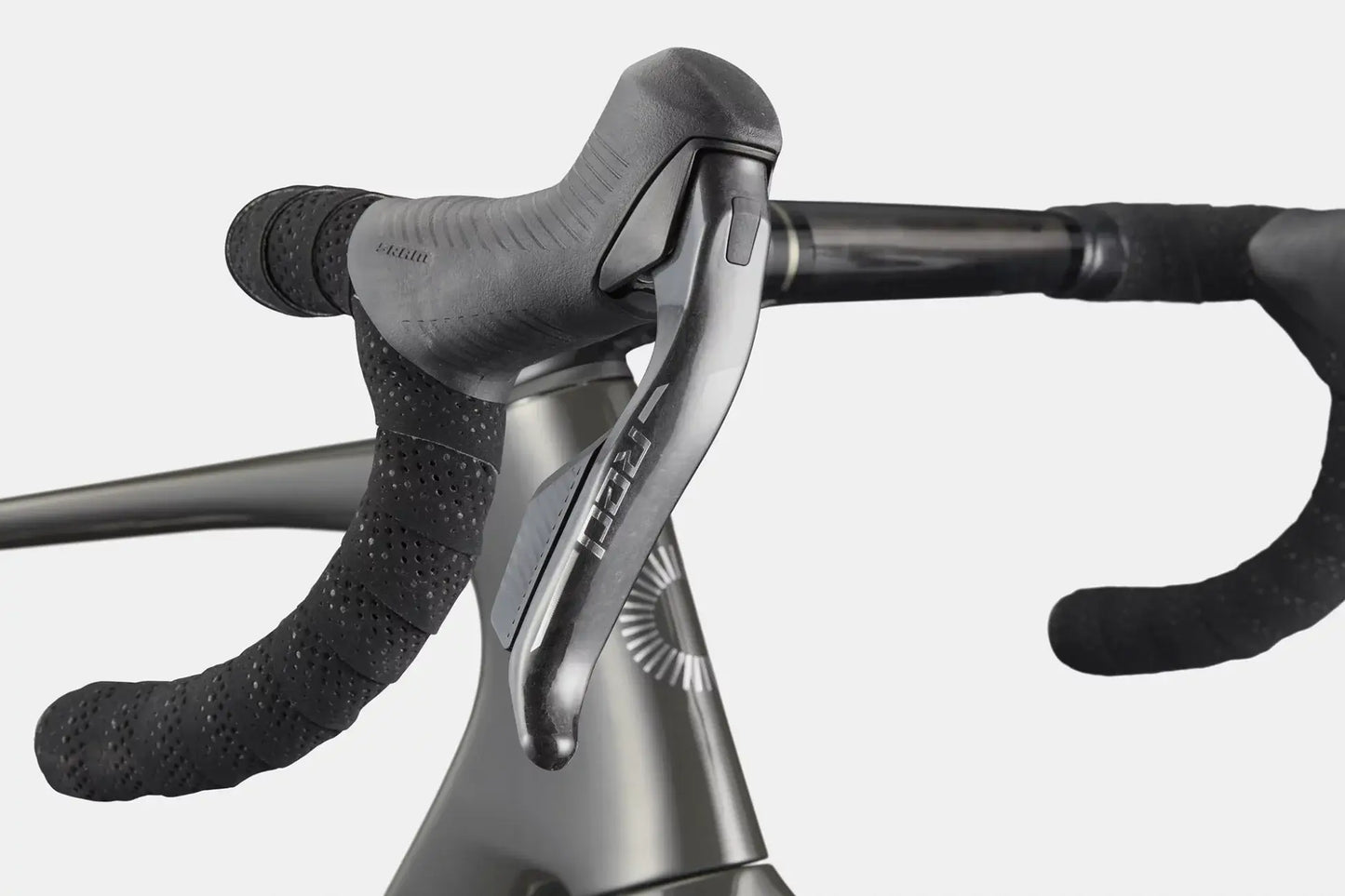 Cannondale SuperSix EVO Lab71 SL RAW handlebars with SRAM RED AXS shifters and textured grips.
