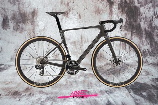 Cannondale SuperSix EVO Lab71 SL RAW bike with SRAM RED AXS components and DT Swiss ARC 1100 wheels.