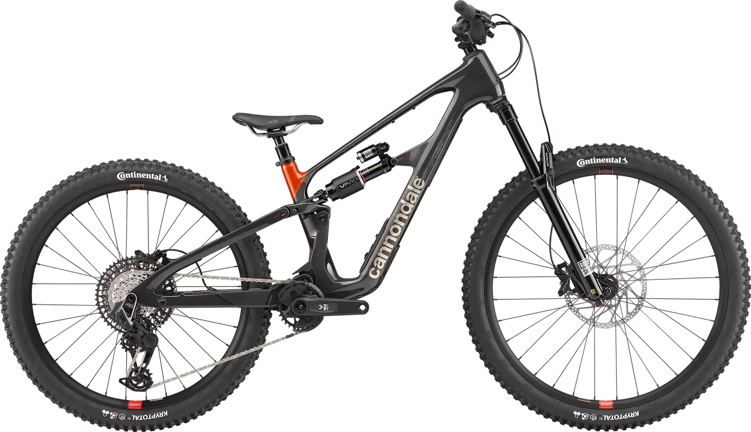 Cannondale Bad Habit 1 RAW mountain bike showcasing advanced BallisTec Carbon frame and powerful plus tires.