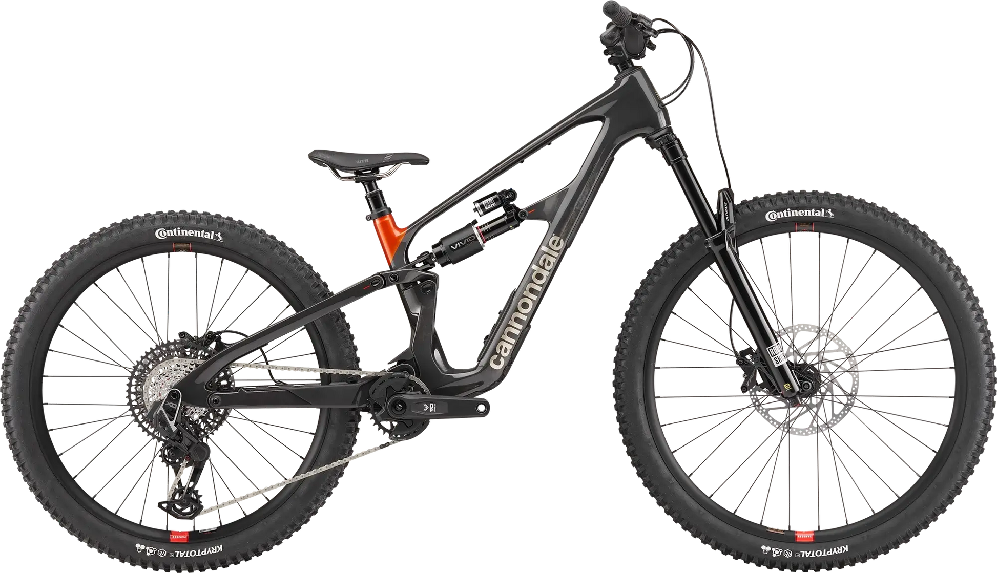 Cannondale Bad Habit 1 RAW mountain bike showcasing advanced BallisTec Carbon frame and powerful plus tires.