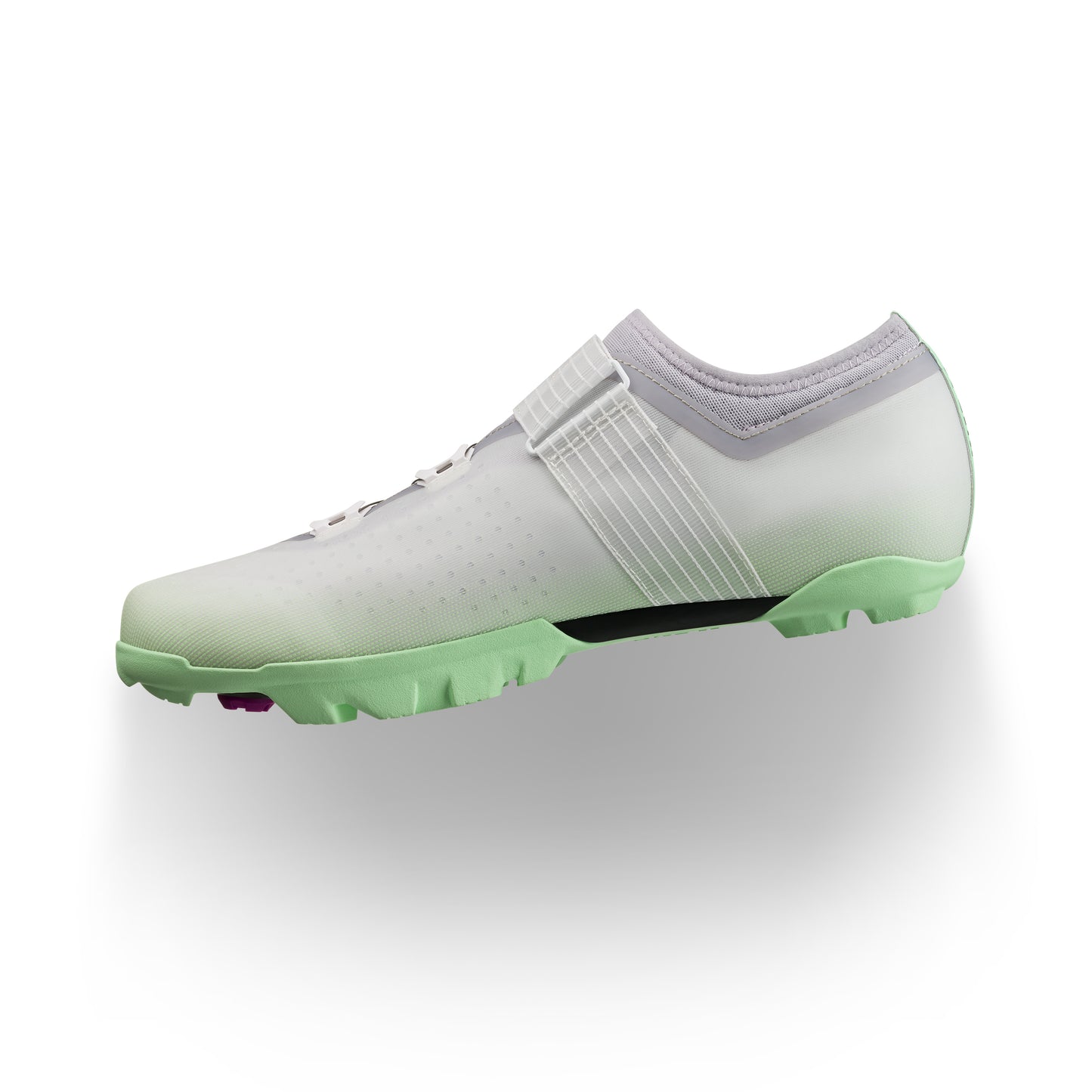 Fizik Vento Ferox 2.0 Light Grey - Mint Green cycling shoe with a sleek design and optimal performance features.