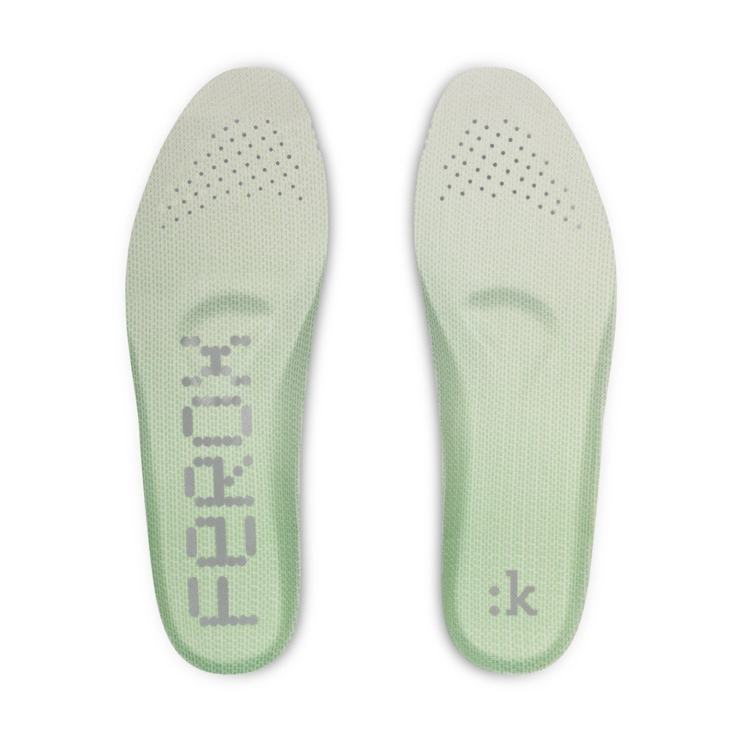 Fizik Vento Ferox 2.0 Light Grey - Mint Green insoles designed for optimal comfort and performance in cycling shoes.