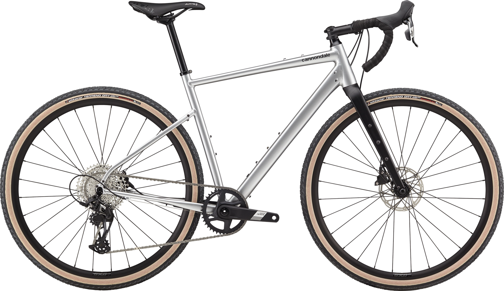 Srebrny gravel Cannondale Topstone Apex 1 Mercury