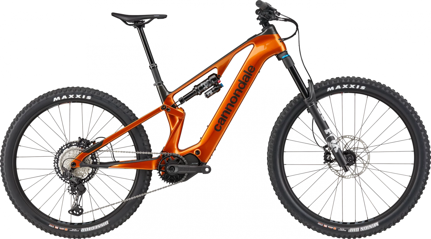 Cannondale Moterra SL 2 (C65135U): karbonowa rama 150 mm FlexPivot, Fox 36 160 mm, napęd Shimano XT 12-speed 10–51 i mullet 29/27.5 z Maxxis EXO+.